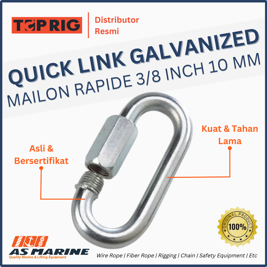 TOPRIG Quick Link / Mailon Rapide Galvanized 3/8 Inch 10 mm